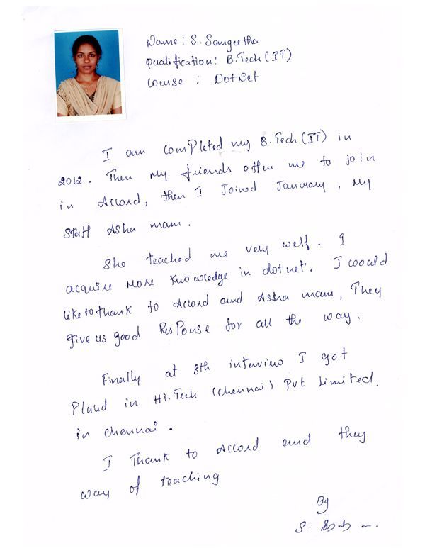 Dot Student Testimonial