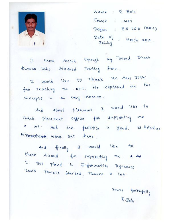 Dot Student Testimonial