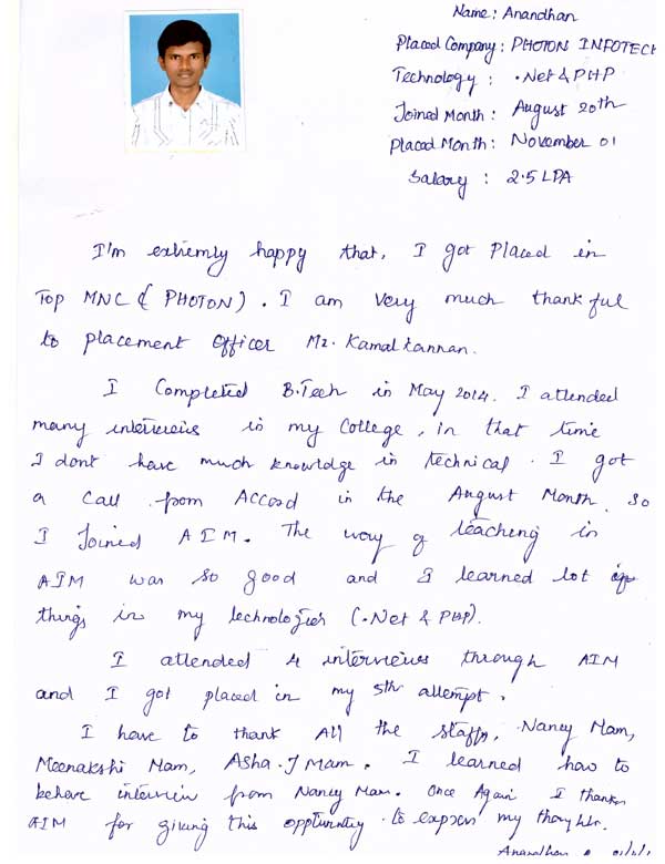 Dot Student Testimonial