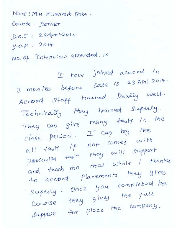 Dot Student Testimonial