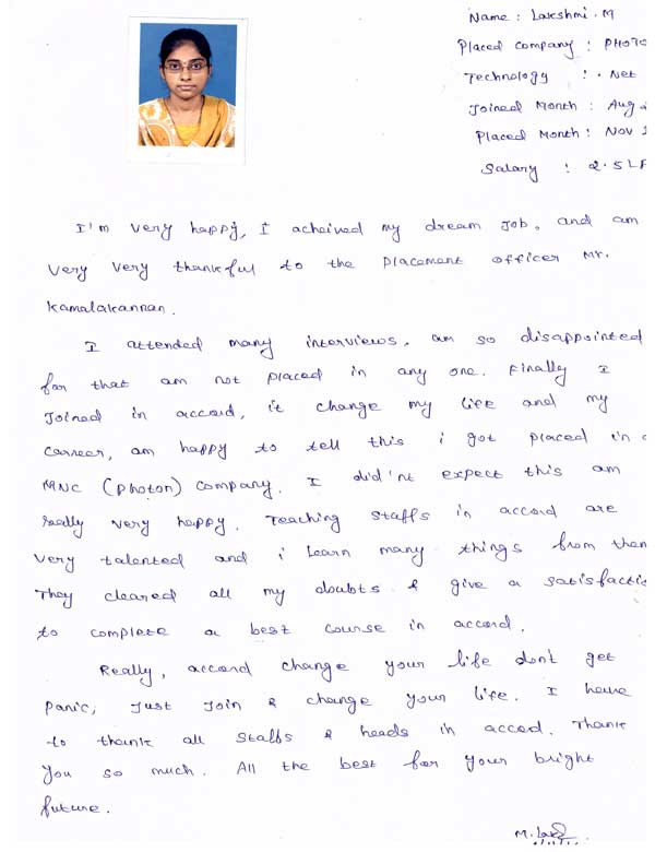 Dot Student Testimonial