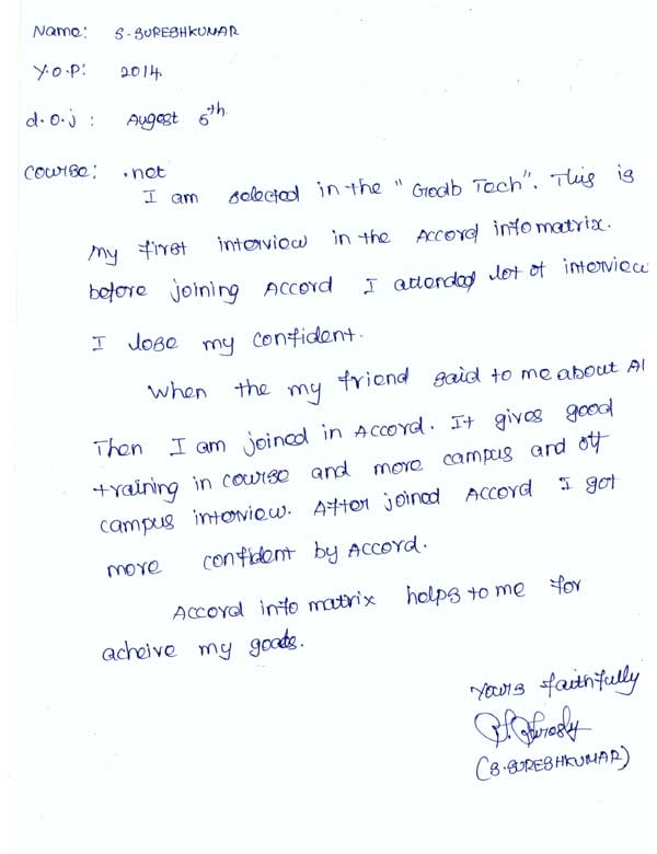 Dot Student Testimonial