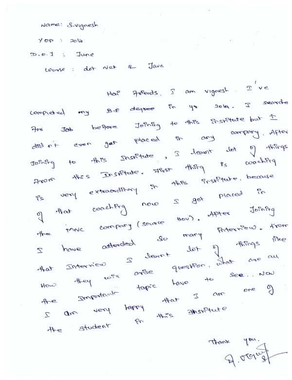 Dot Student Testimonial