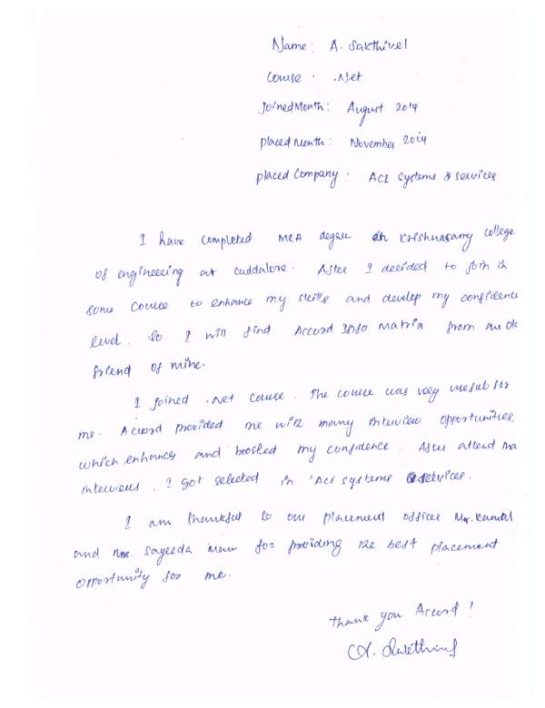 Dot Student Testimonial