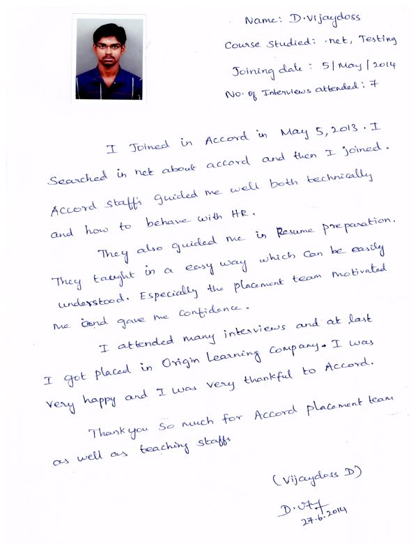 Dot Student Testimonial