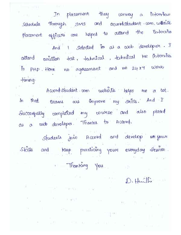 Dot Student Testimonial