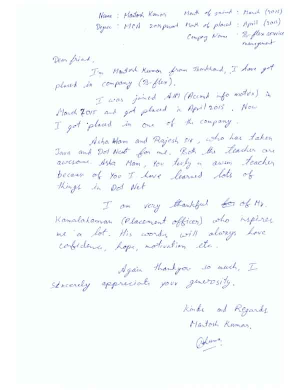 Dot Student Testimonial