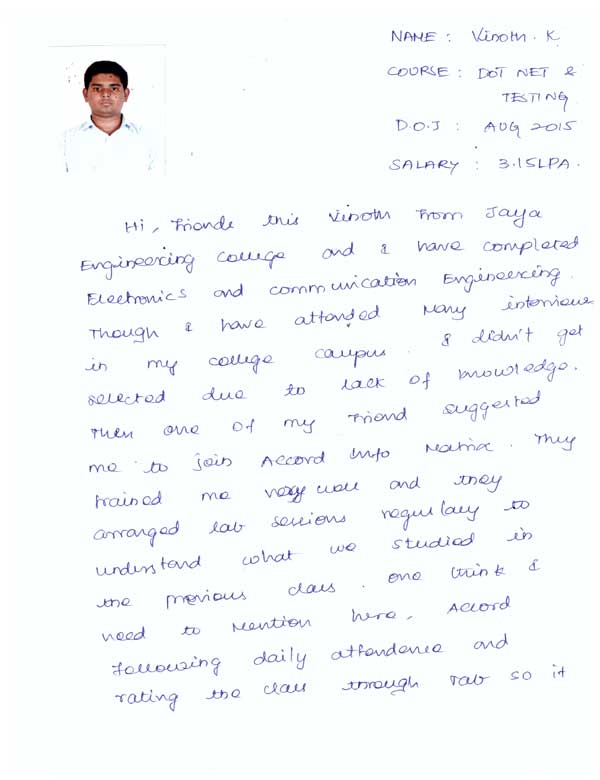 Dot Student Testimonial