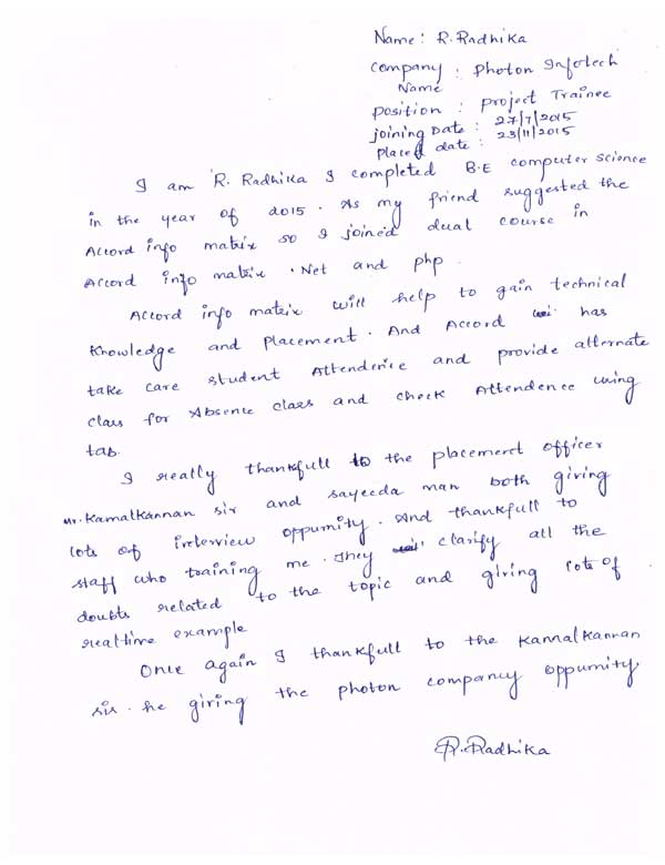 Dot Student Testimonial