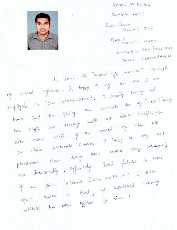 Dot Student Testimonial