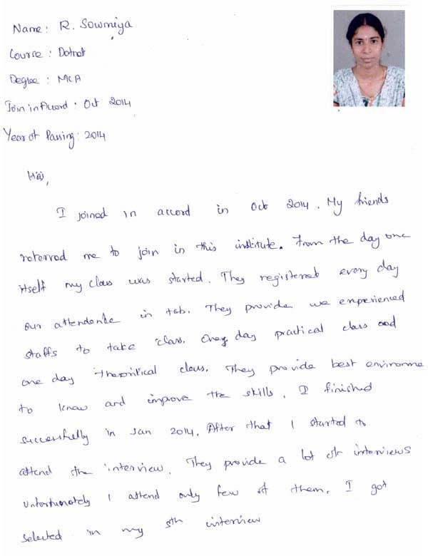 Dot Student Testimonial