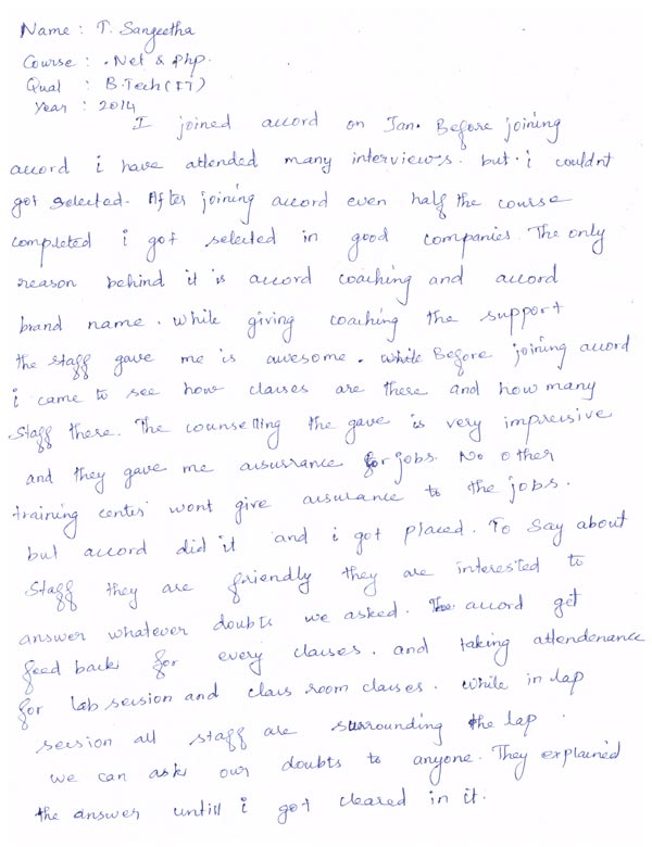 Dot Student Testimonial