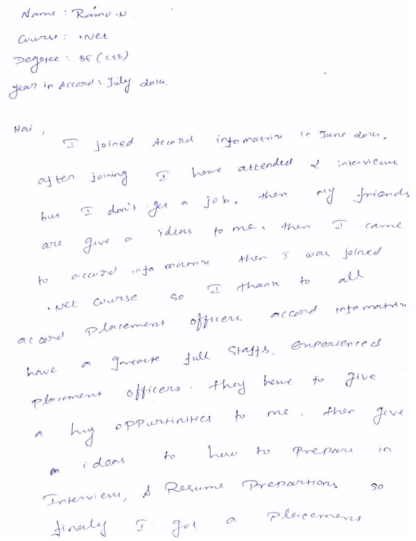 Dot Student Testimonial