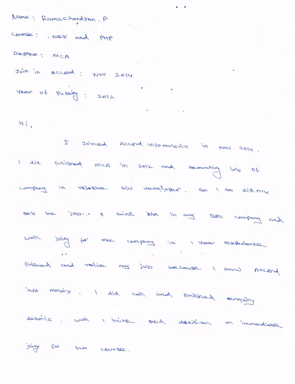 Dot Student Testimonial