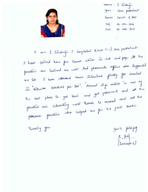 Dot Student Testimonial