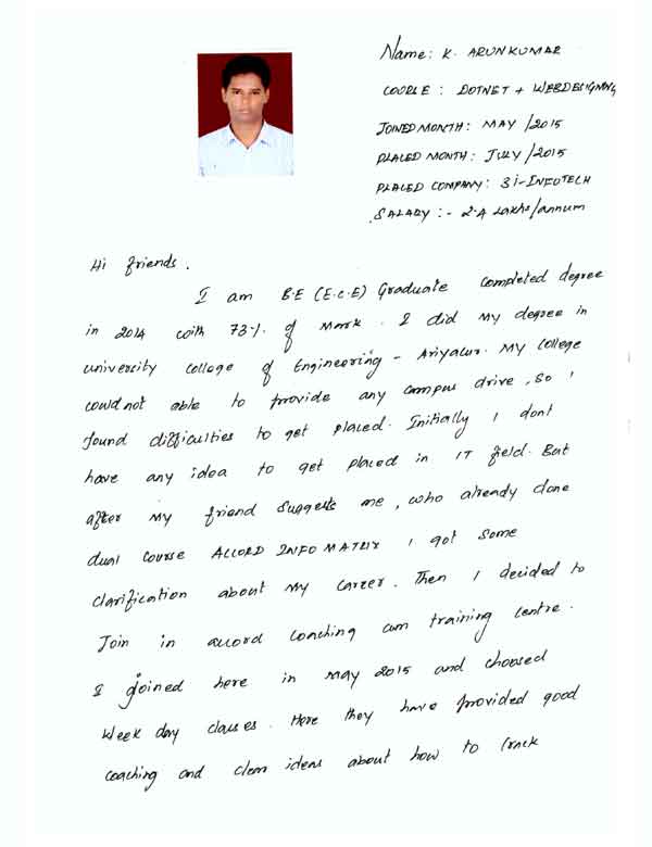 Dot Student Testimonial