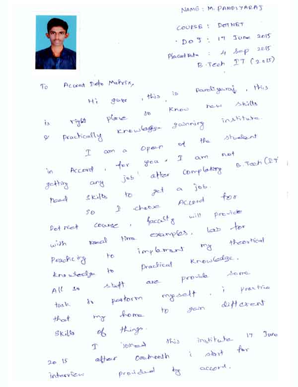 Dot Student Testimonial