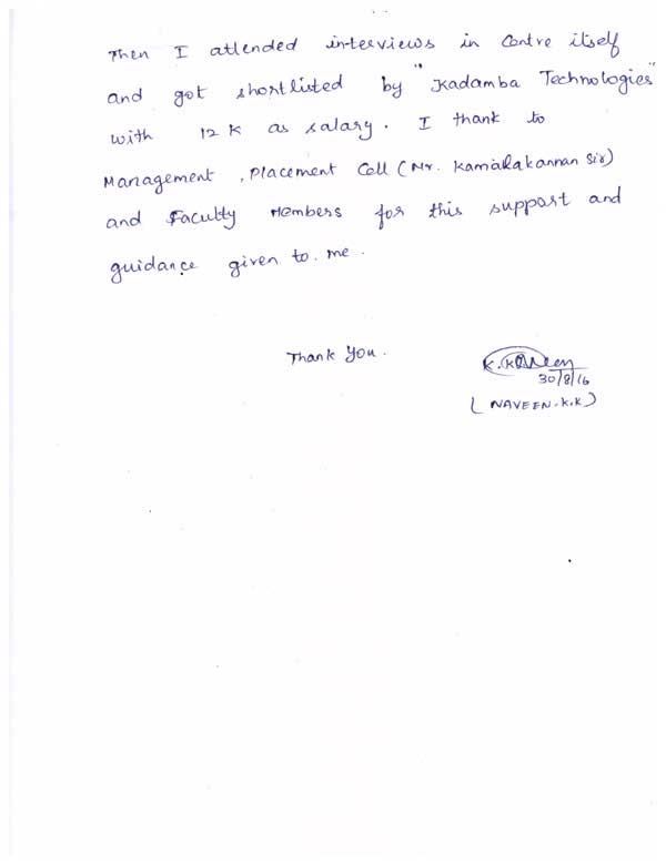 Dot Student Testimonial