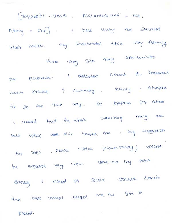 Dot Student Testimonial