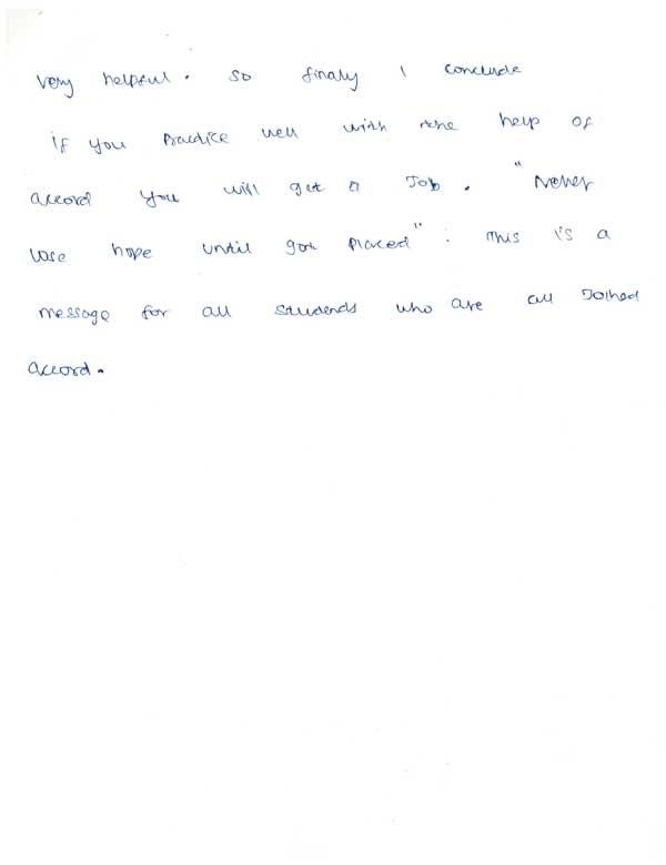 Dot Student Testimonial