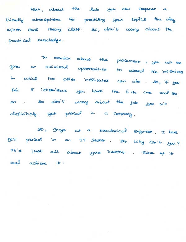 Dot Student Testimonial