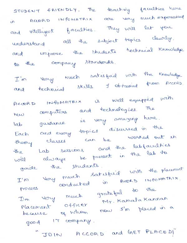 Dot Student Testimonial