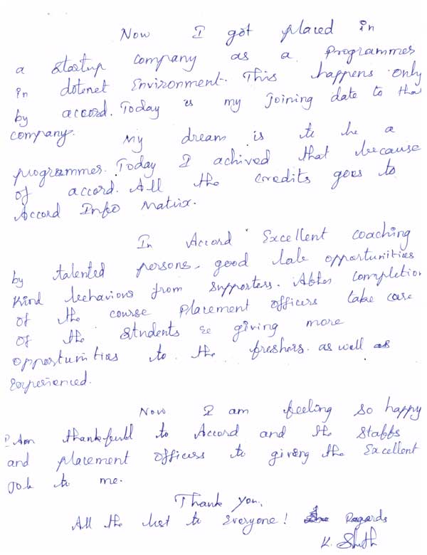 Dot Student Testimonial