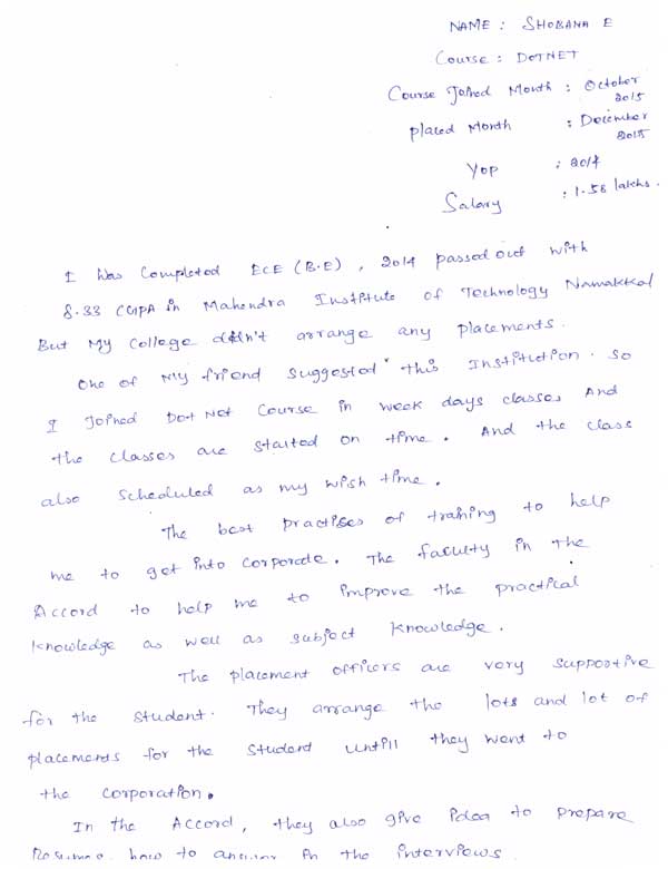 Dot Student Testimonial