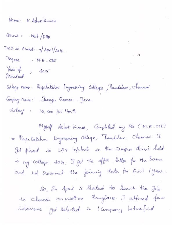 Dot Student Testimonial