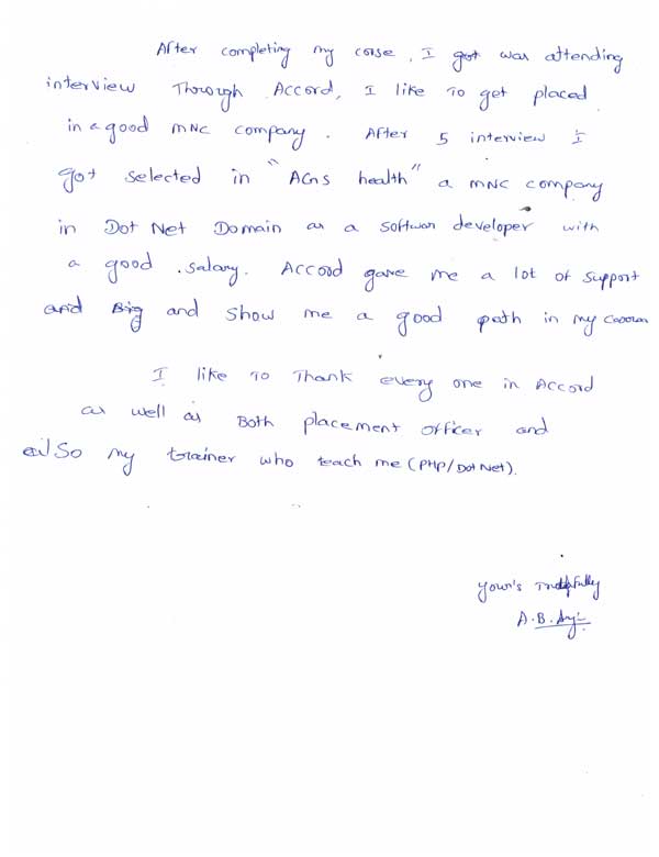 Dot Student Testimonial