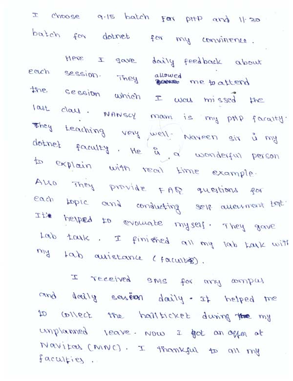 Dot Student Testimonial