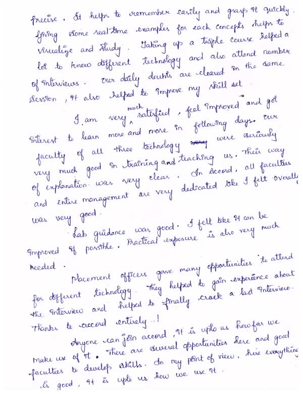 Dot Student Testimonial