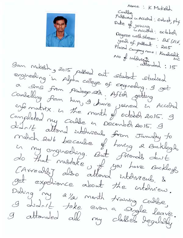 Dot Student Testimonial