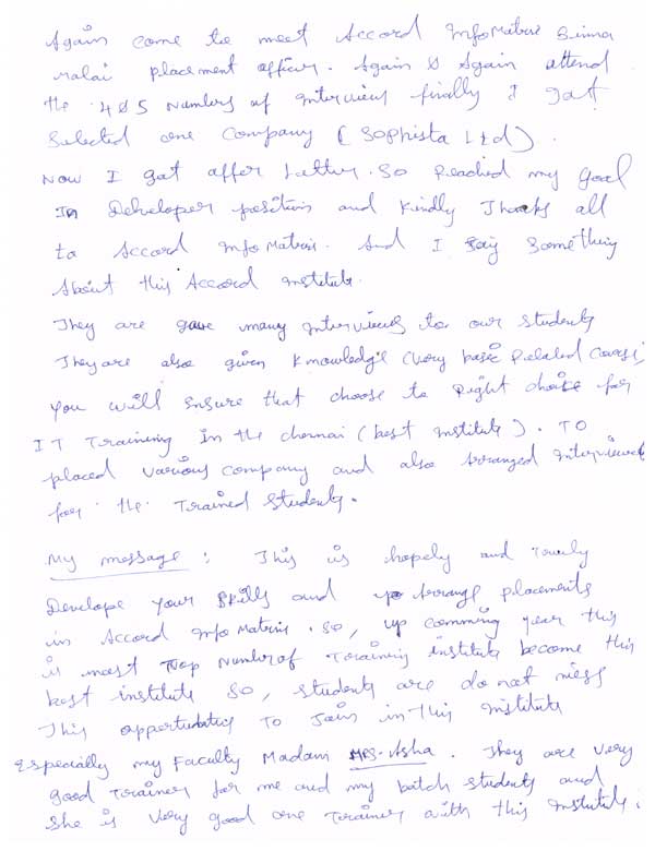 Dot Student Testimonial