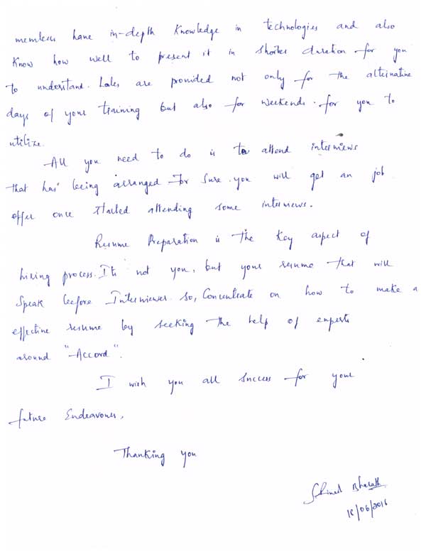 Dot Student Testimonial