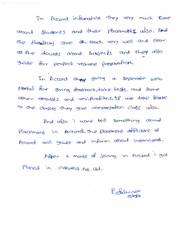 Dot Student Testimonial