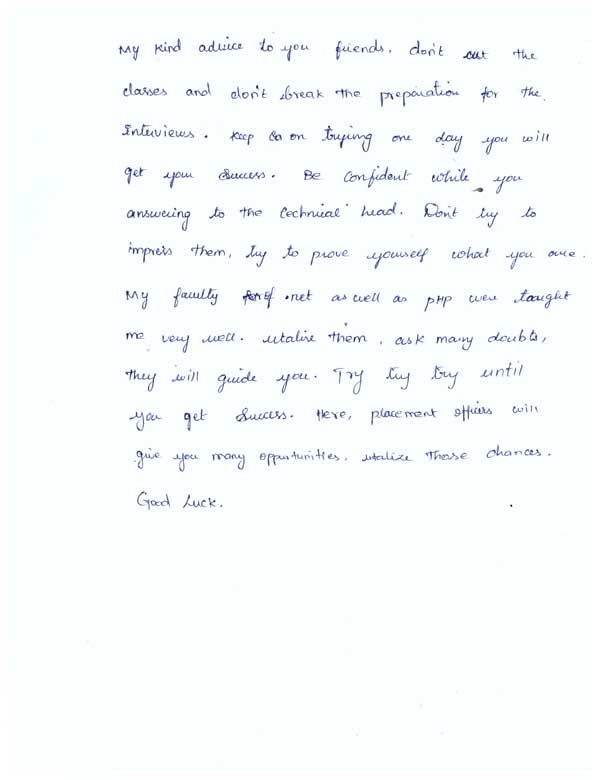 Dot Student Testimonial