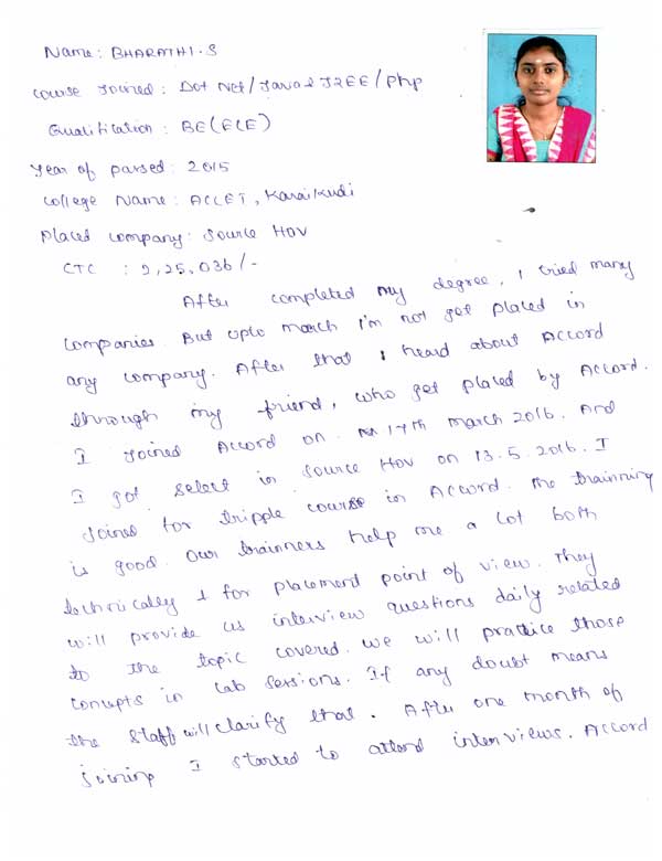 Dot Student Testimonial