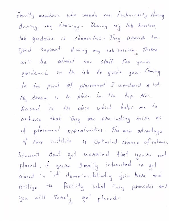 Dot Student Testimonial