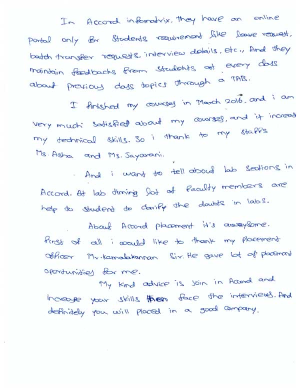 Dot Student Testimonial