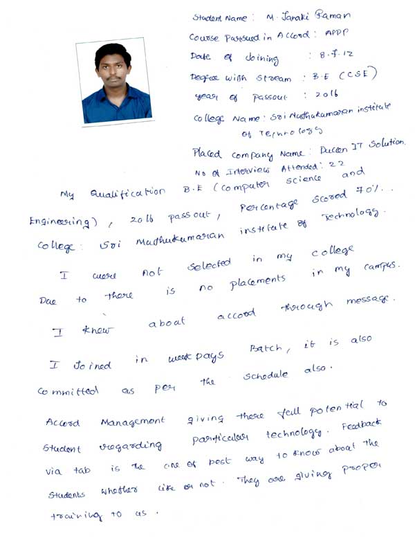 Dot Student Testimonial