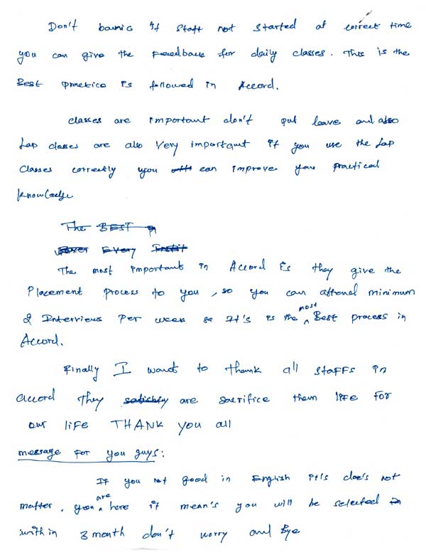 Dot Student Testimonial