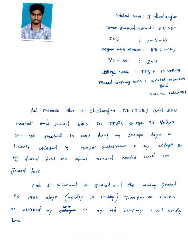 Dot Student Testimonial