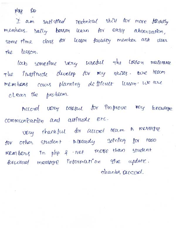 Dot Student Testimonial