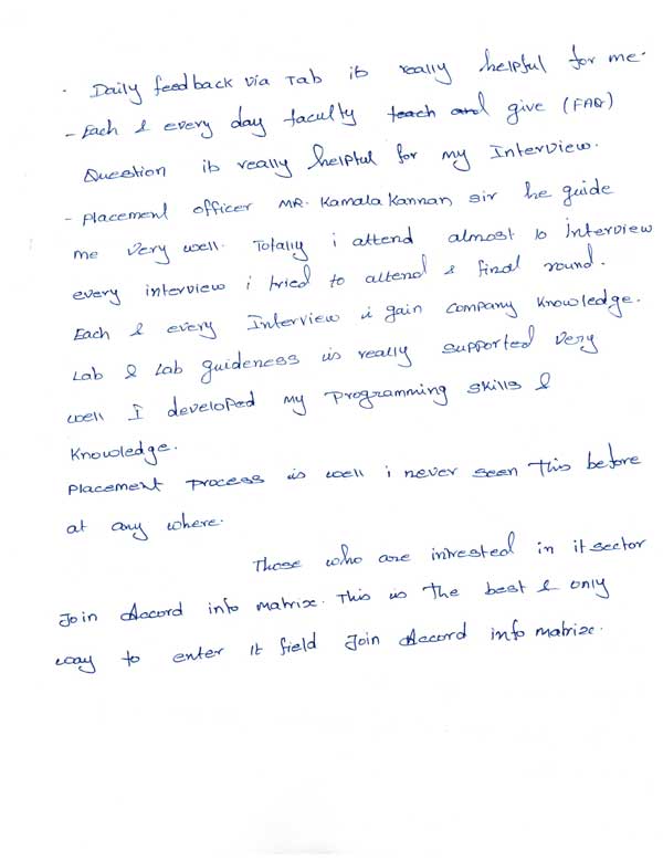 Dot Student Testimonial