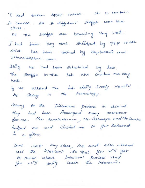 Dot Student Testimonial