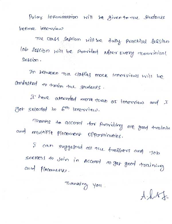 Dot Student Testimonial