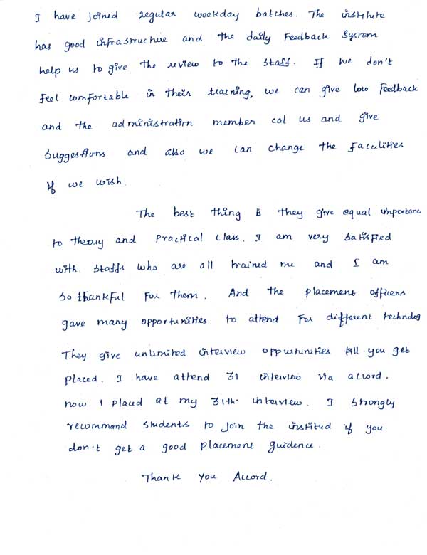 Dot Student Testimonial