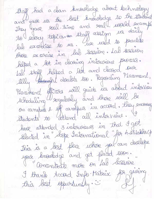 Dot Student Testimonial