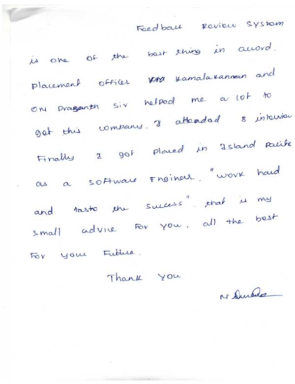 Dot Student Testimonial